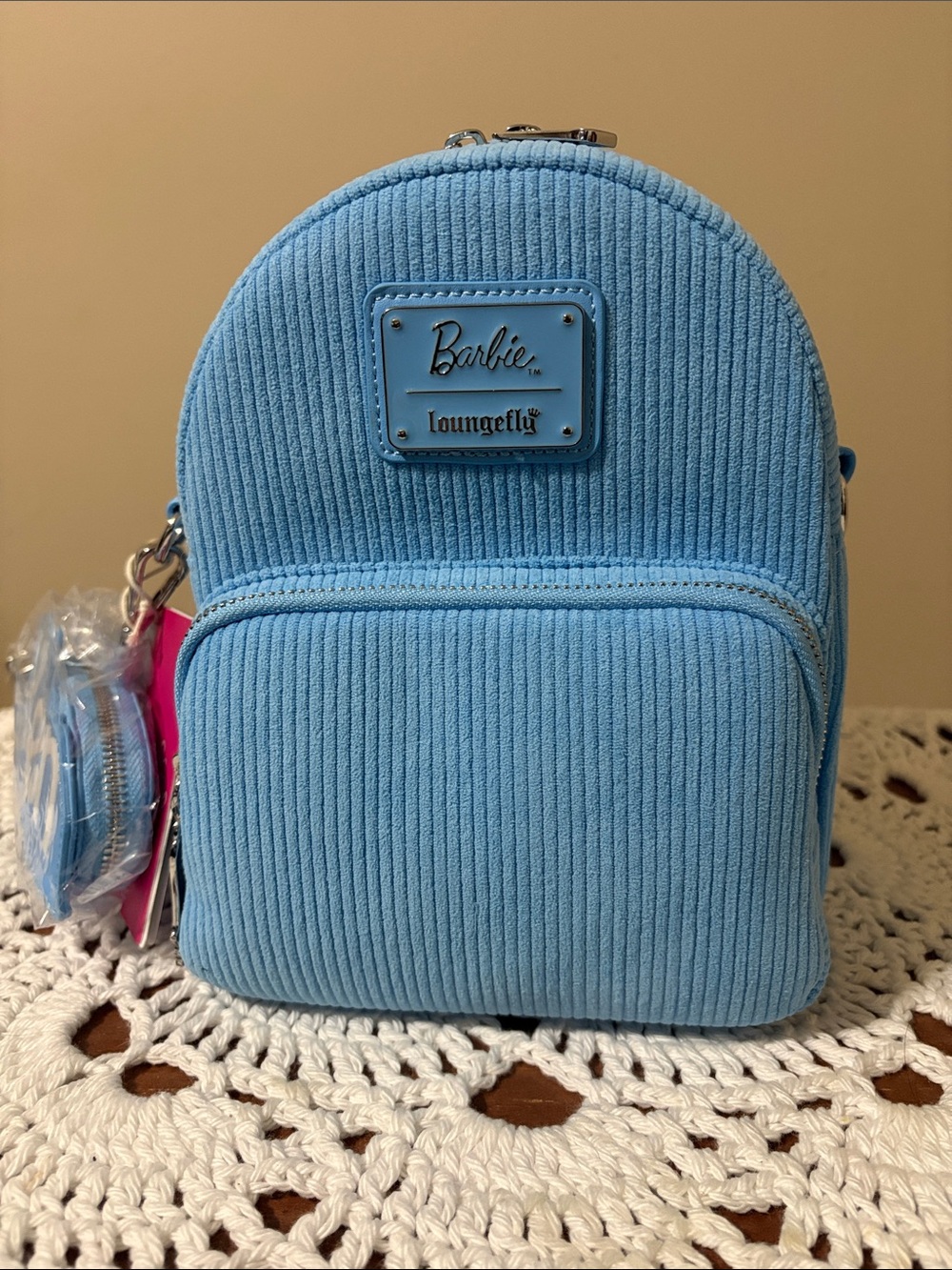 Loungefly Barbie Ken Corduroy Bag/Backpack in Light Blue NWT
